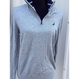 Nautica Men's Navtech Quarter-Zip Sweater, Grey Heather Size XS NWT